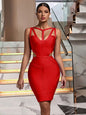 Bandage Dress Women Party Dress Bodycon Elegant Sexy Evening Birthday Club Outfits Summer 2024