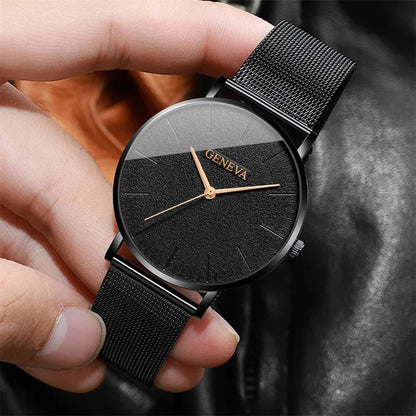 New Men Watch Luxury Bracelet Set Fashion Business Brown Leather Quartz Wrist Watches for Men Gift Set Relogio Masculino NO BOX