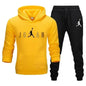 Men Tracksuit 2 Pieces Sets Hooded Sweatshirt +Drawstring Pants Male Hoodies Running Sportswear Men Women Autumn Sportwear