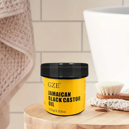 GZE JAMAICAN Black Castor Oil Pure Cold-Pressed for Hair Growth, Skin Moisturizing and Scalp Health - Promoting Thick Hair