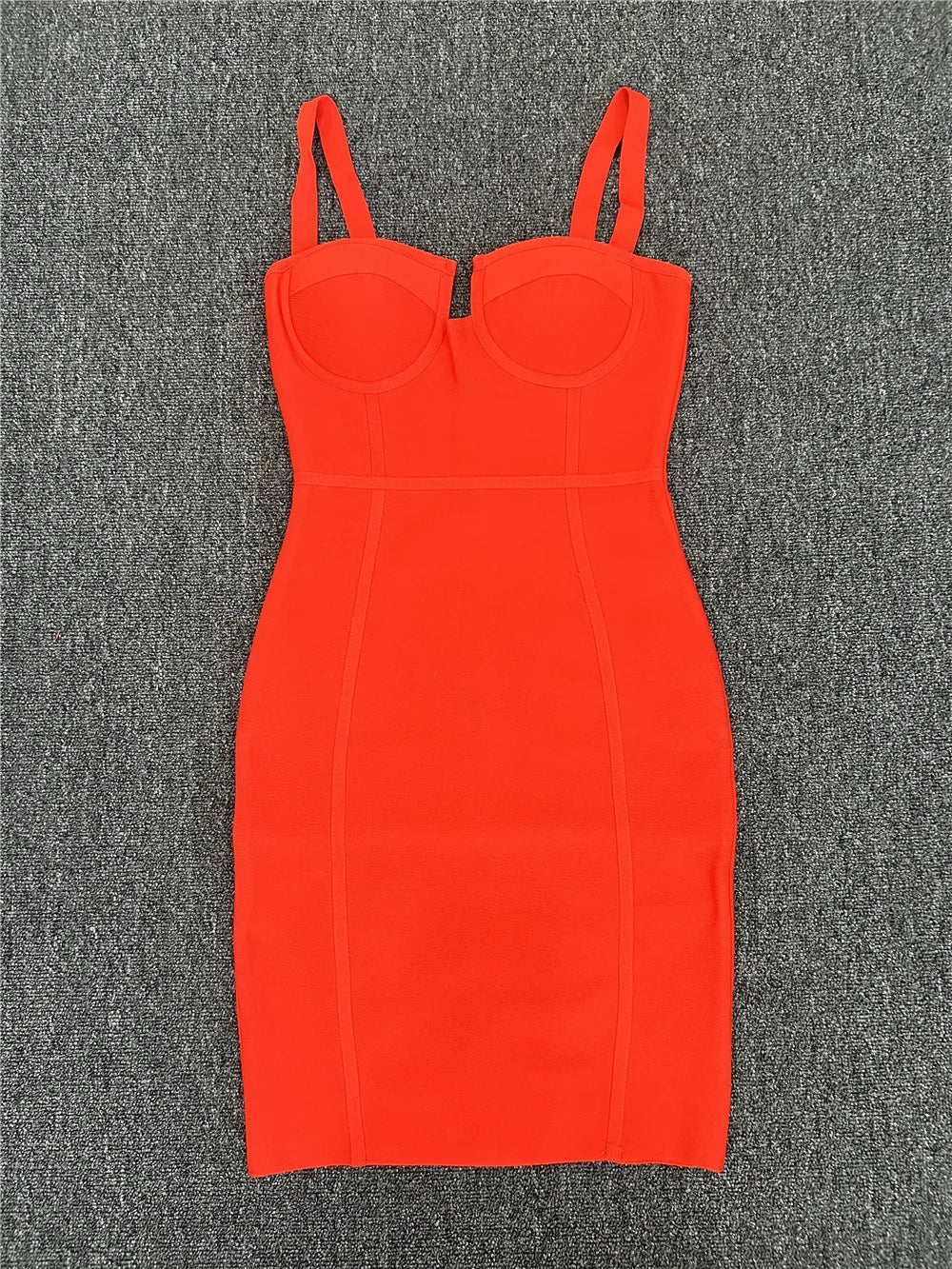 Women Summer Cheap Discount Bandage Dress Elastic Sleeveless Bodycon Mini High Street Evening Club Party Birthday Gowns